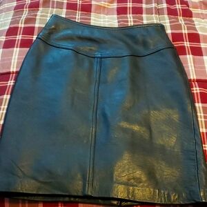 The Limited vintage black leather skirt pencil 4 y2k
